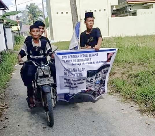 Salut! Remaja Taruna-45 Naik Betor Nyari Donasi Buat Korban Bencana Sumut